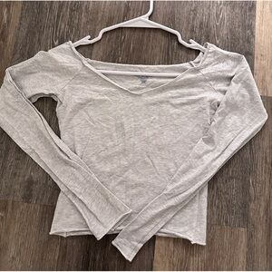 Brandy Melville Grey Long Sleeve Top